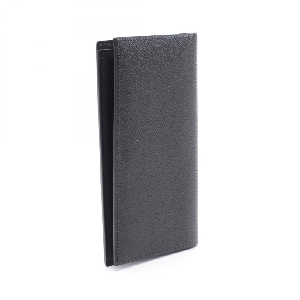 Louis Vuitton NM Leather Wallet Black Long Portefeuille Fold Alexandre Taiga